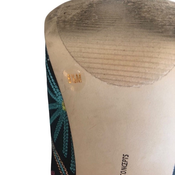 Stiletto Heels INC International Concepts Black Colorful Embroidered Womens 8.5 - Picture 8 of 10